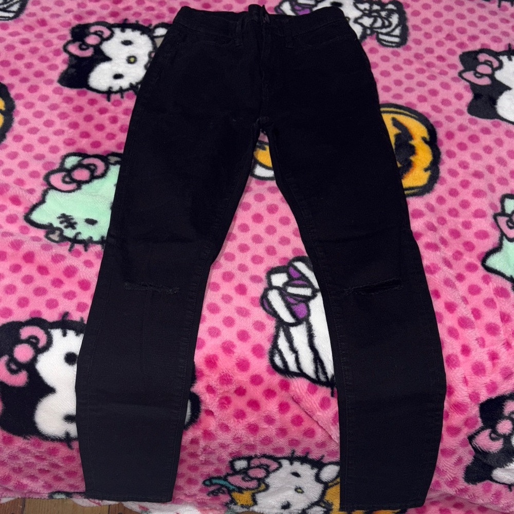 BDG Black Knee Slits Skinny Jeans